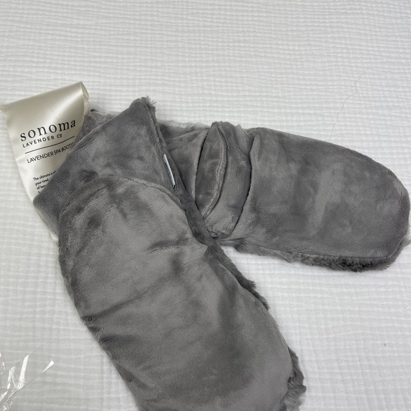 Sonoma Lavender Spa Booties Platinum Angora Heat Cold Soothe Relax Feet Relief - Picture 6 of 16
